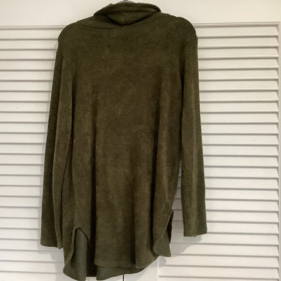 Hailey & Co Olive Green Pullover Sweater Size L Lagenlook Outdoorsy Capsule - Picture 4 of 12